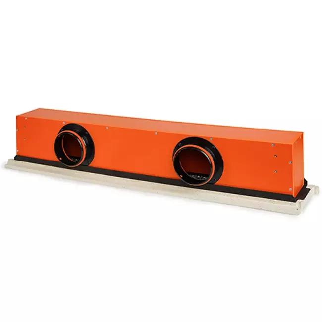 Ergovent instucbaar frameloos lijnrooster 1050 mm met aansluitdiameter 125 mm - airconditioning - 2 sleuven