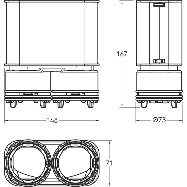 Réducteur Ubbink Air Excellent 2x 23C - 55SC