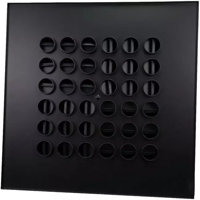 Multinozzle plafondrooster 596x596 mm - MN24 RAL9005 30% glans