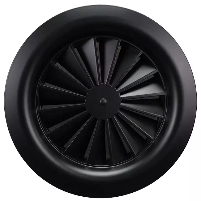 Wervelrooster rond 315mm centrale schroef - SWR 315 RAL 9005 30% glans