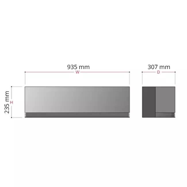 LG ARTCOOL AI AIR Mat Zwart Dual Interver airco R32 2,5 kW set