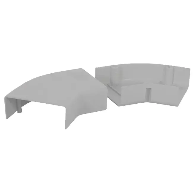 ClimaConnect 45° platte bocht voor montagekanaal 100 mm - RAL 9010