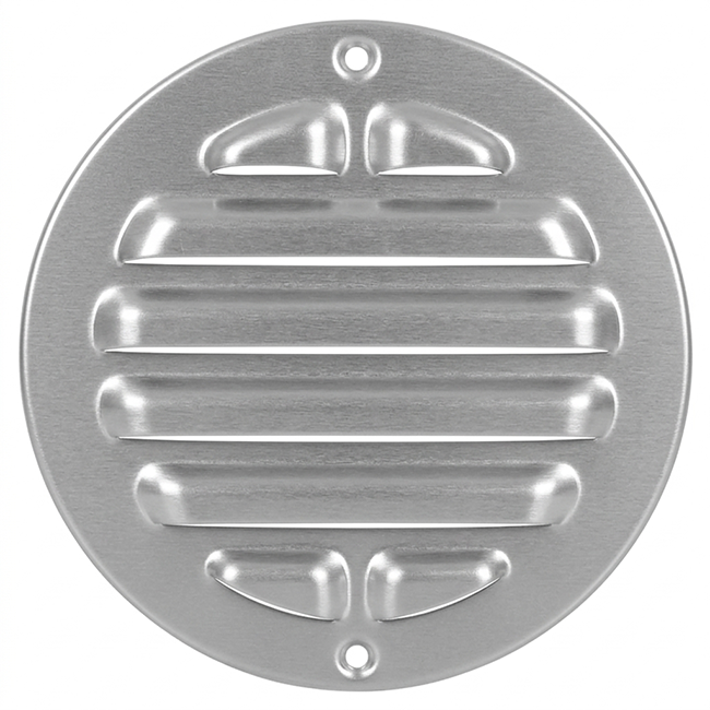 Buitenrooster rond 160 mm aluminium - geanodiseerd aluminium