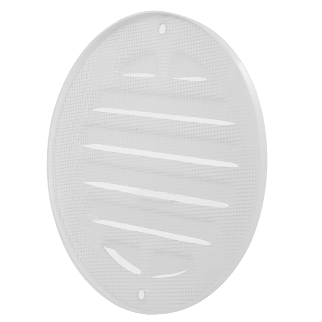 Buitenrooster rond 200 mm aluminium - RAL9016