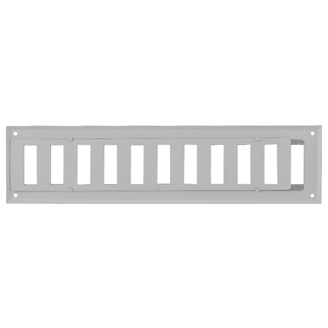 Wandrooster verstelbaar 500x100 mm metaal - RAL 9016