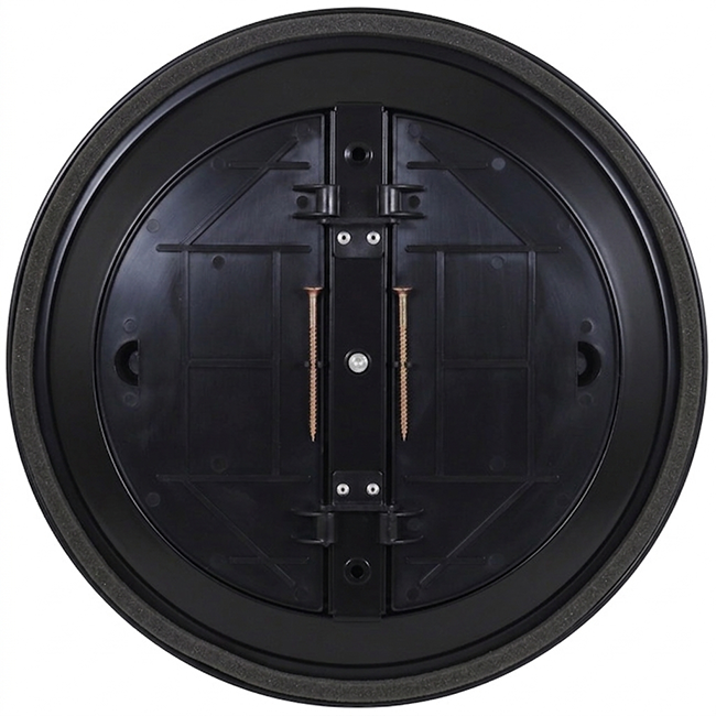 Plafondrooster rond met vast patroon Ø 250 mm - RAL9005 30% glans