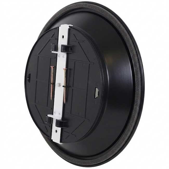 Plafondrooster rond met vast patroon Ø 250 mm - RAL9005 30% glans