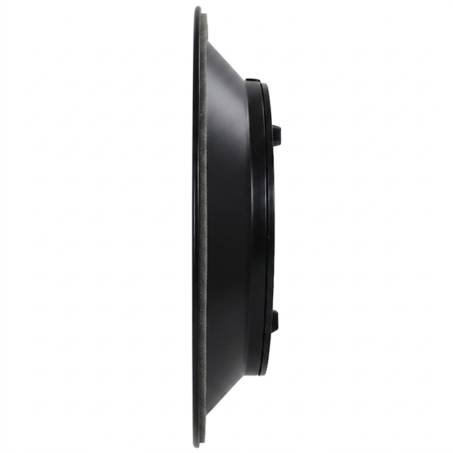 Plafondrooster rond met vast patroon Ø 250 mm - RAL9005 30% glans