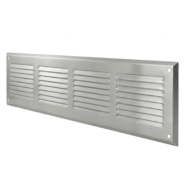 Wandrooster 500x150mm aluminium - Ongecoat