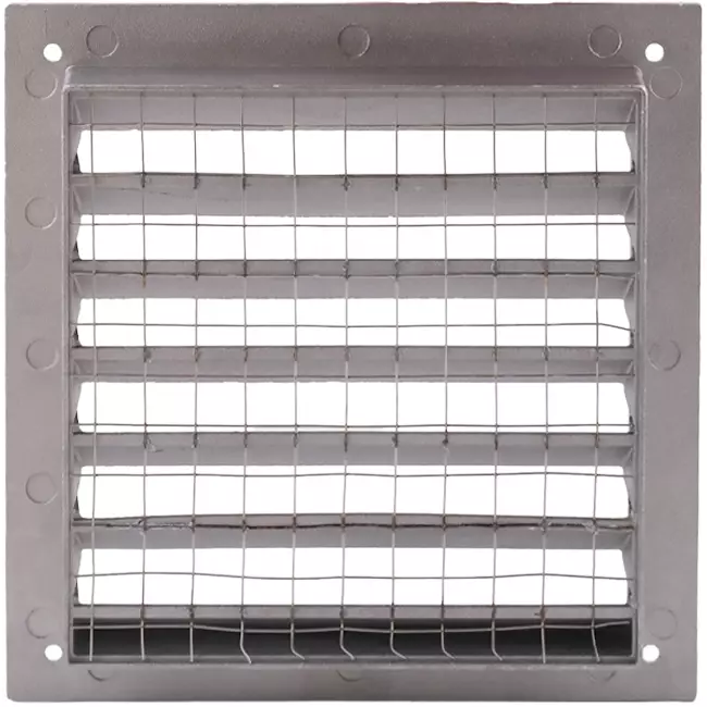 Grille murale extérieure aluminium 100x100 mm - Aluminium