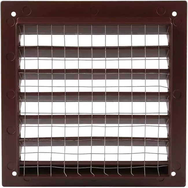 Grille murale extérieure en aluminium 150x150 mm - RAL 8016