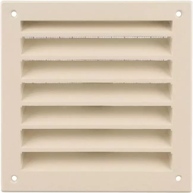 Grille murale extérieure en aluminium 100x100 mm - RAL 1015