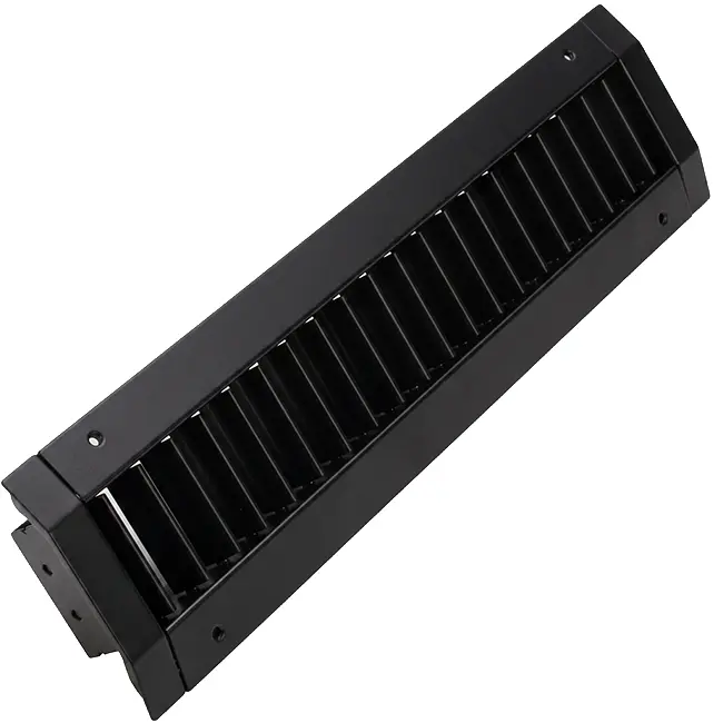 Grille de conduit ClimaConnect à double réglage 1025 x 125 mm pour conduits de 315 à 900 mm - RAL 9005