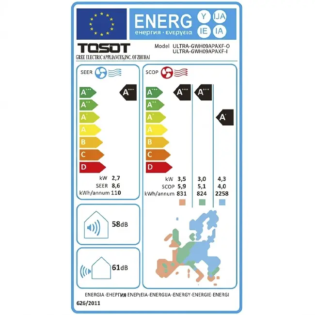 Tosot Nordic Ultra by Gree R32 2,7-3,6 kW set