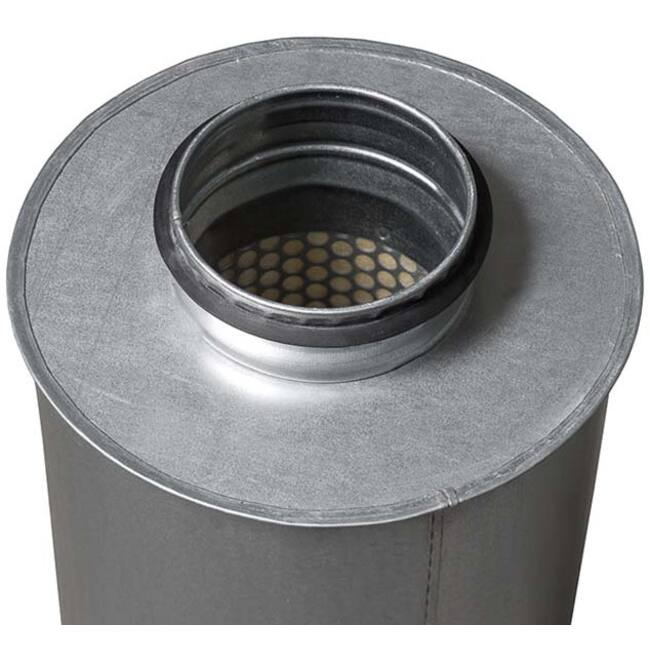 Ronde geluiddemper diameter 125 mm - lengte 600 mm (100 mm isolatie)