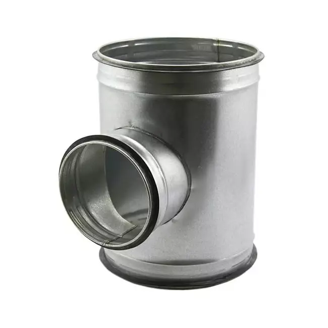 T-stuk Ø 100mm - Ø 80mm voor spirobuis (90°)