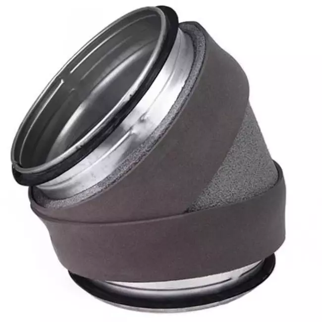 Thermoduct geïsoleerde bocht 45 graden diameter 250 mm