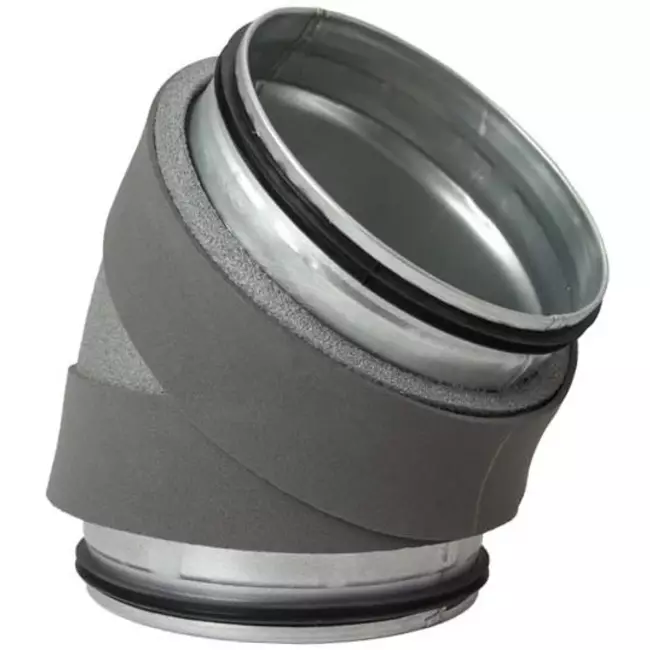 Thermoduct geïsoleerde bocht 45 graden diameter 250 mm