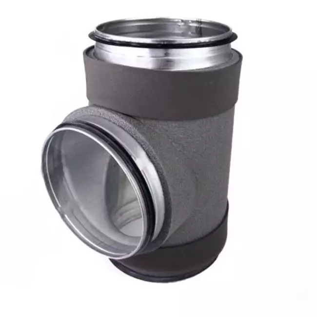 Thermoduct 13mm T-stuk diameter 180 mm - 180 mm (90 graden) geisoleerd