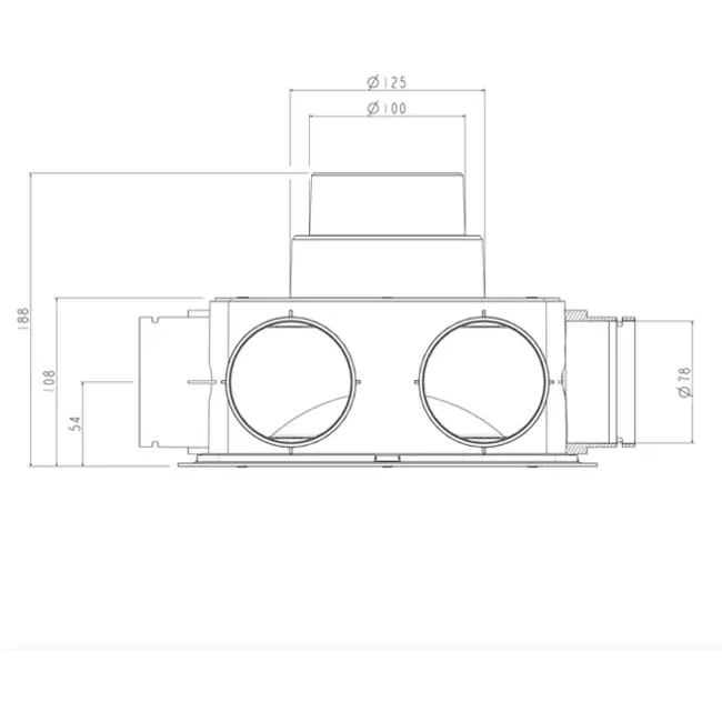 Ubbink Air Excellent boîte de distribution d'air DBOX208 V125