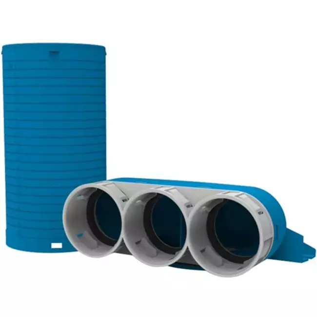 Vent-Axia Uniflexplus ventielcollector 3 x Ø69mm met speciedeksel Ø125mm