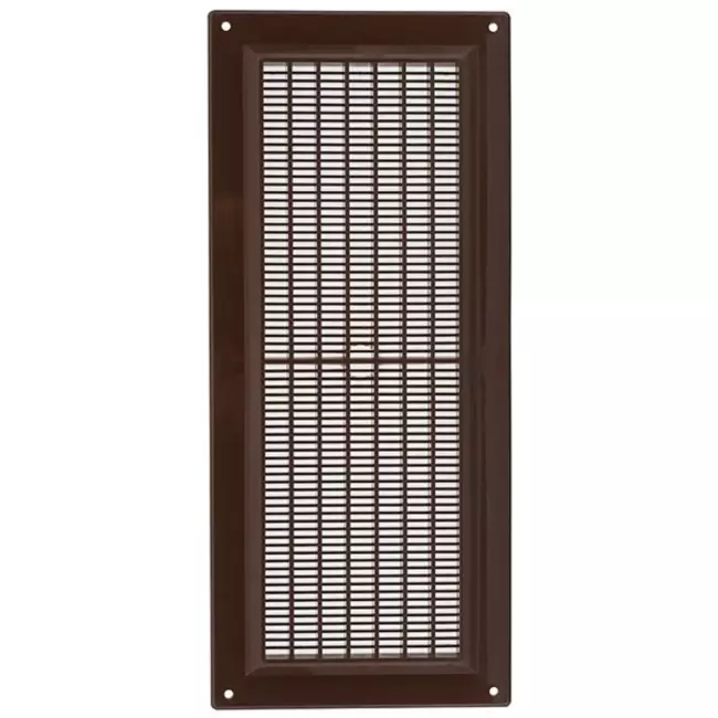 Grille de ventilation rectangulaire grillagée 130 x 300 mm marron - VR1330B
