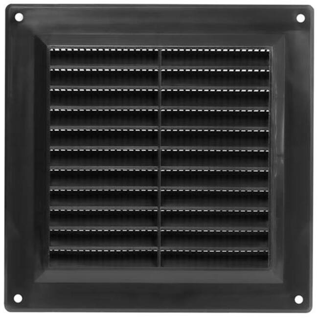 Grille de ventilation carrée 150 x 150 mm noir - VR1515M