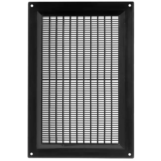 Grille de ventilation rectangulaire grillagée 250 x 170 noir - VR2517M