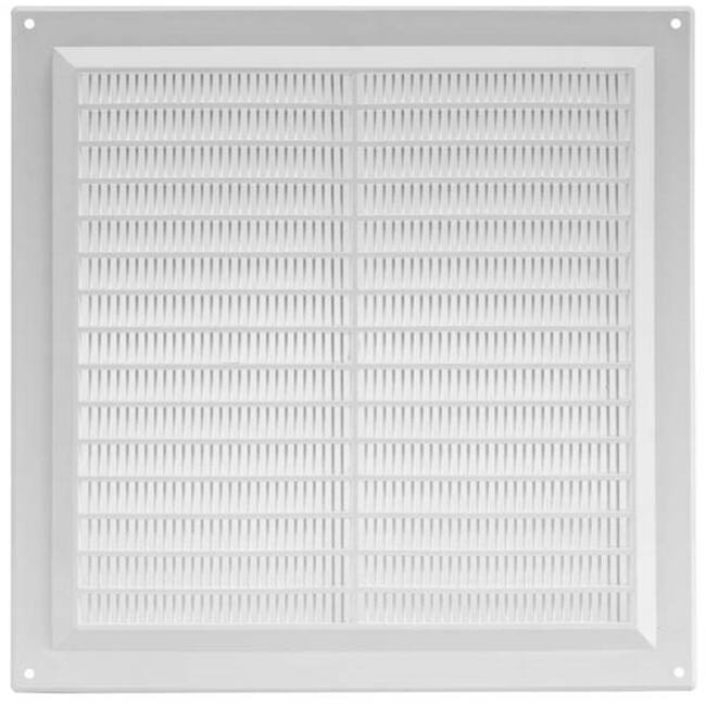 Grille de ventilation carrée grillagée 250 x 250 mm blanc - VR2525