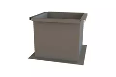 Solin de toit en alu pour cheminée et pour toit en pente Itho Daalderop de 400mm de hauteur (isolé)