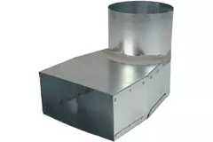 Lepe hoekstuk 170x80 mm naar diameter 150 mm