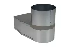 Lepe hoekstuk 170x80 mm naar diameter 160 mm
