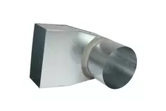 Lepe hoekstuk 170x80 mm naar diameter 160 mm
