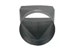 Verloopstuk 170x80 mm naar diameter 150 mm tbv instortkanaal