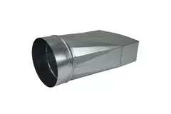 Verloopstuk 170x80 mm naar diameter 150 mm tbv instortkanaal