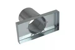 Couvercle 170x80 mm avec raccord de diamètre 80 mm pour le tuyau d'évacuation des fumées