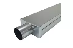 Couvercle 170x80 mm avec raccord de diamètre 80 mm pour le tuyau d'évacuation des fumées