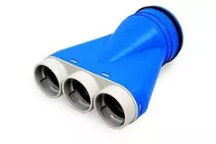 Vent-Axia Uniflexplus verloop 3 x Ø69mm en tuit Ø125mm