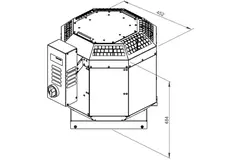 Dakventilator rookgasafvoer verticaal - DVN 250 D2 F4 30