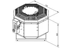 Dakventilator horeca energiezuinig - DVN 355 EC 30