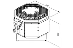 Dakventilator rookgasafvoer verticaal - DVN 400 D4 F4 30
