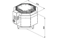 Dakventilator geïsoleerd rookgasafvoer - DVNI 225 D2 F4 30
