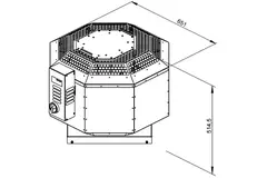 Dakventilator geïsoleerd rookgasafvoer - DVNI 280 D2 F4 30