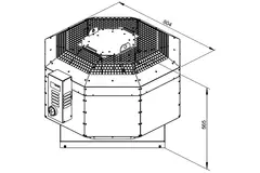 Dakventilator geïsoleerd rookgasafvoer - DVNI 355 D4 F4 30