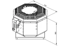 Dakventilator horeca met frequentiegestuurd - DVN 400 D4 30