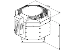 Dakventilator geïsoleerd horeca - DVNI 250 EC 30