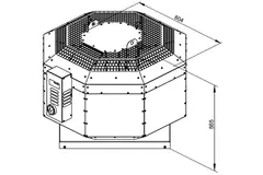 Dakventilator geïsoleerd horeca - DVNI 400 EC 30