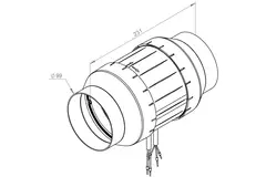 Buisventilator 100mm mixed-flow ETAMASTER - EM 100L EC 01