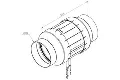 Buisventilator 100mm mixed-flow ETAMASTER - EM 100L EC 02