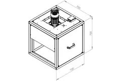 Ventilateur de caisson moteur extérieur flux linéaire - MPC 400 EC TI 30